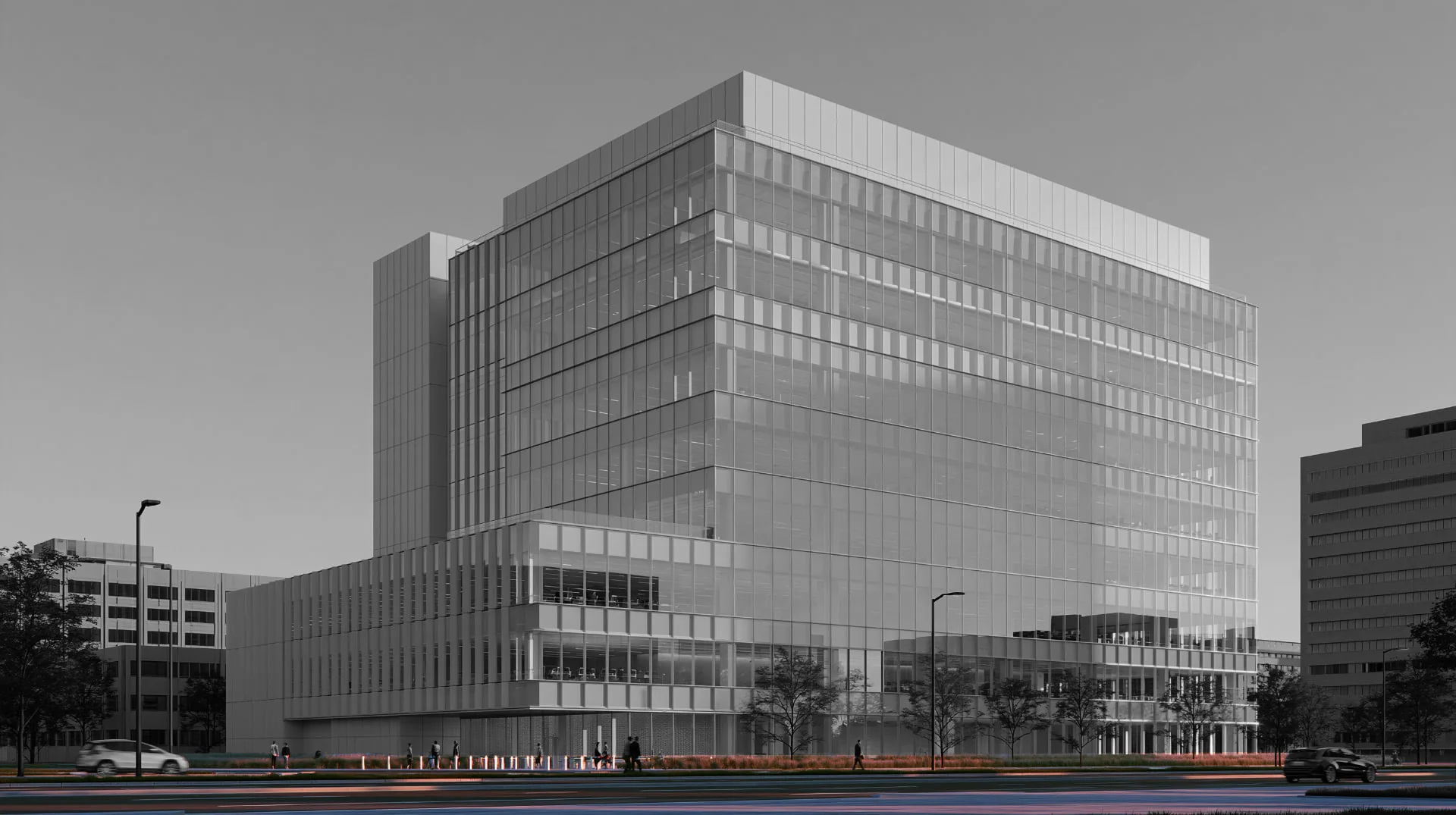 Ground-level areas highlighted for exterior cleaning